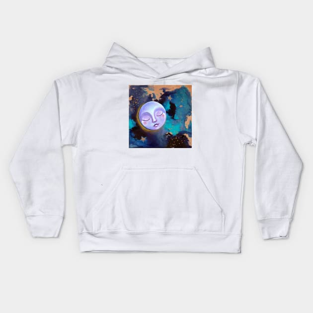 Lavender Moon Kids Hoodie by gaea